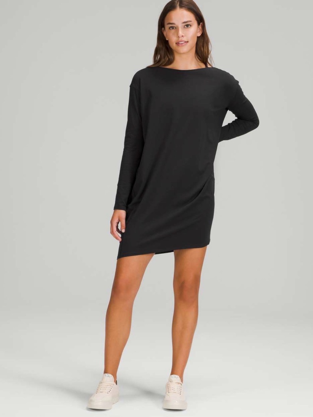 Lululemon Back In Action LS Dress Black Size 12